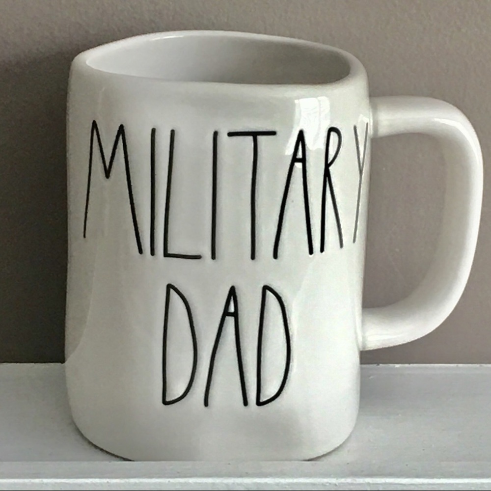Rae Dunn MILITARY DAD Coffee Mug Tea Cup